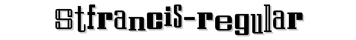 A preview of the StFrancis Regular font