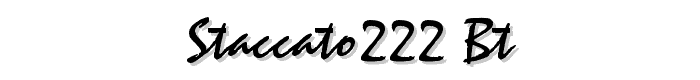 Staccato222%20BT font
