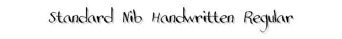 Standard%20Nib%20Handwritten%20Regular font