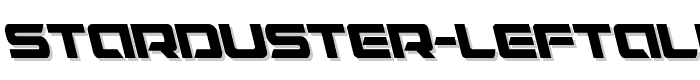Starduster Leftalic font