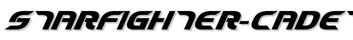 Starfighter%20Cadet%20Bold%20Italic font