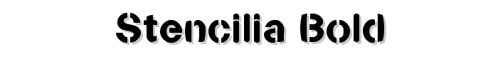 Stencilia-Bold font