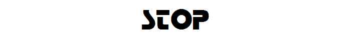 Stop font