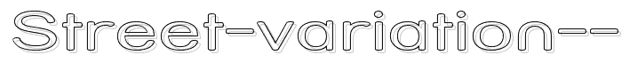 Street Variation  Outline Exp font