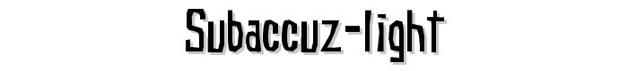 Subaccuz Light font