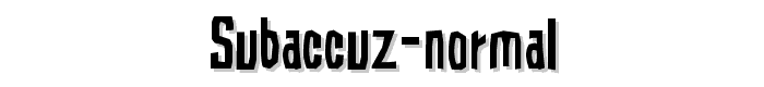 Subaccuz-Normal font