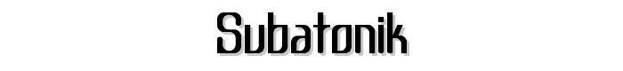 Subatonik font