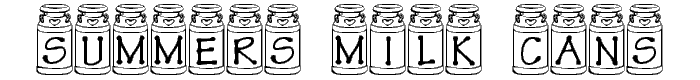 Summer s Milk Cans font