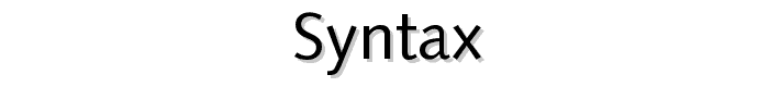 Syntax font