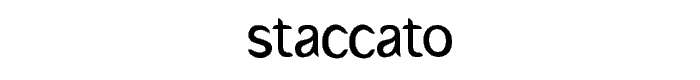 staccato font
