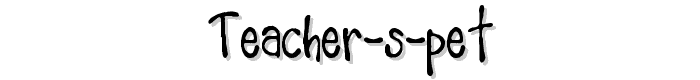 Teacher%20s%20Pet font