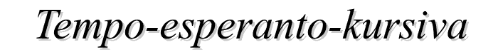 Tempo%20Esperanto%20Kursiva font