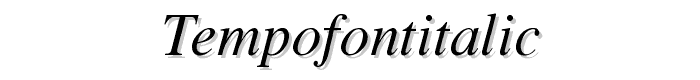 TempoFontItalic font