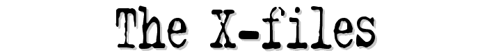 The%20X-Files font