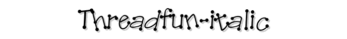 Voorbeeld van de ThreadFun Italic font