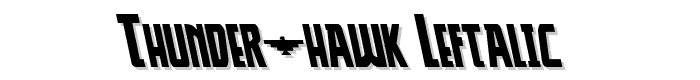 Thunder-Hawk%20Leftalic font