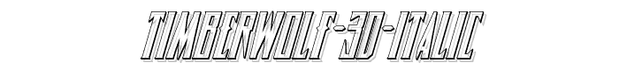 Timberwolf 3D Italic font