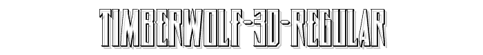 Timberwolf 3D Regular font