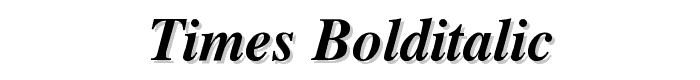 Times-BoldItalic font