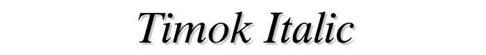 Timok%20Italic font