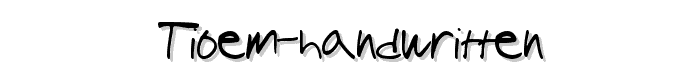 Tioem-Handwritten font
