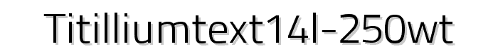 TitilliumText14L%20250wt font