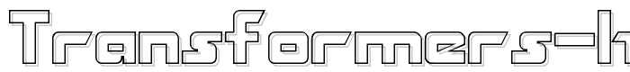 Transformers Hollow Normal font