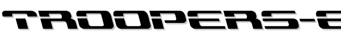 Voorbeeld van de Troopers Expanded Leftalic font