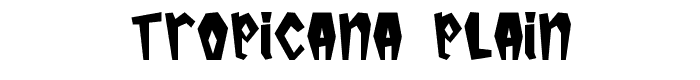 Tropicana Plain font