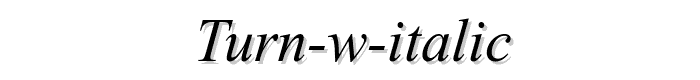 Turn W Italic font