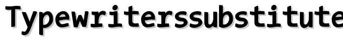 TypeWritersSubstitute-Black font