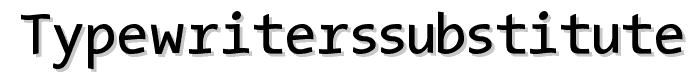 TypeWritersSubstitute font
