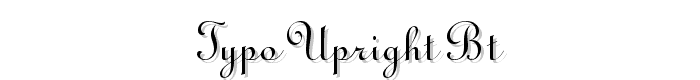 Typo%20Upright%20BT font