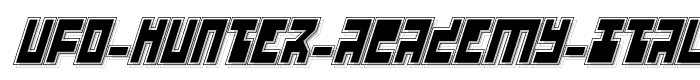 UFO%20Hunter%20Academy%20Italic font