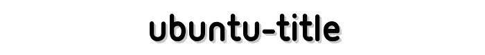 Ubuntu-Title font