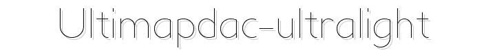UltimaPDac-UltraLight font