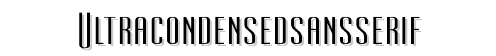 UltraCondensedSansSerif font