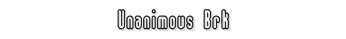 Unanimous BRK font