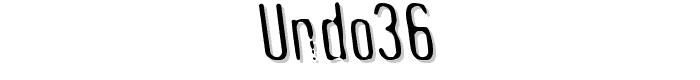 Undo36 font