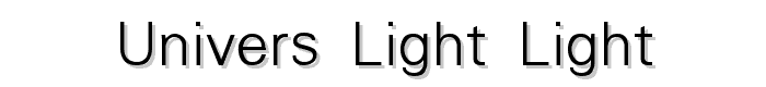 Univers-Light-Light font
