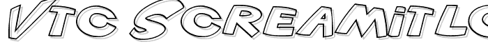 VTC ScreamItLoud Outline Italic font