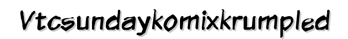 VTCSundayKomixKrumpled font