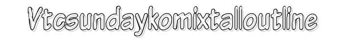 VTCSundayKomixTallOutline font