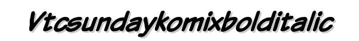 VTCSundaykomixBoldItalic font