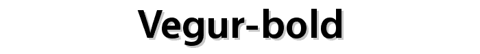 Vegur-Bold font