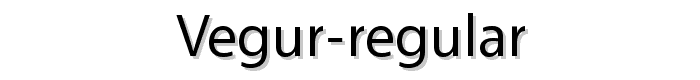 Vegur-Regular font
