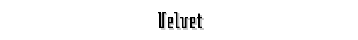 Velvet font