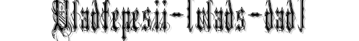 A preview of the VladTepesII (Vlads Dad) font