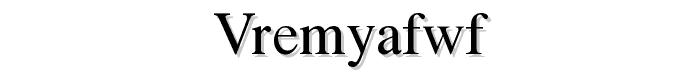 VremyaFWF font