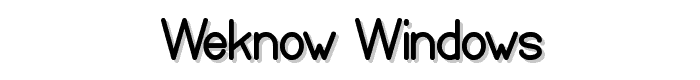 WEKNOW%20Windows font